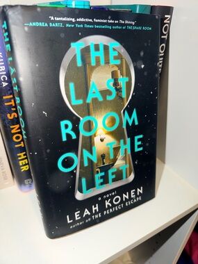 The Last Room on the Left by Leah Konen - Black Cover with Teal Title
